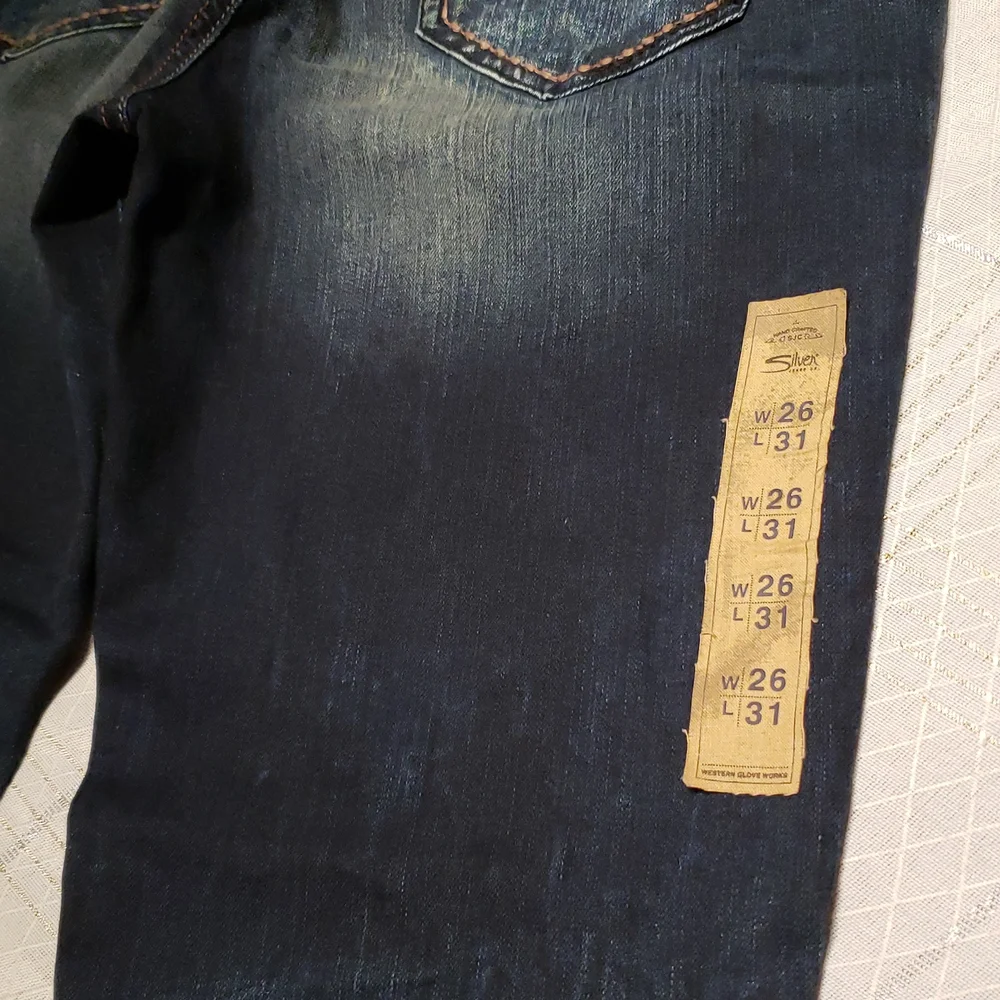 Silver Jeans New Womens Suki Mid Rise Slim Bootcut Jeans Fluid Denim Size 26/31